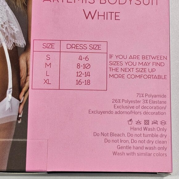 BeWicked -Artemis Bodysuit White Lingerie - Picture 4 of 7
